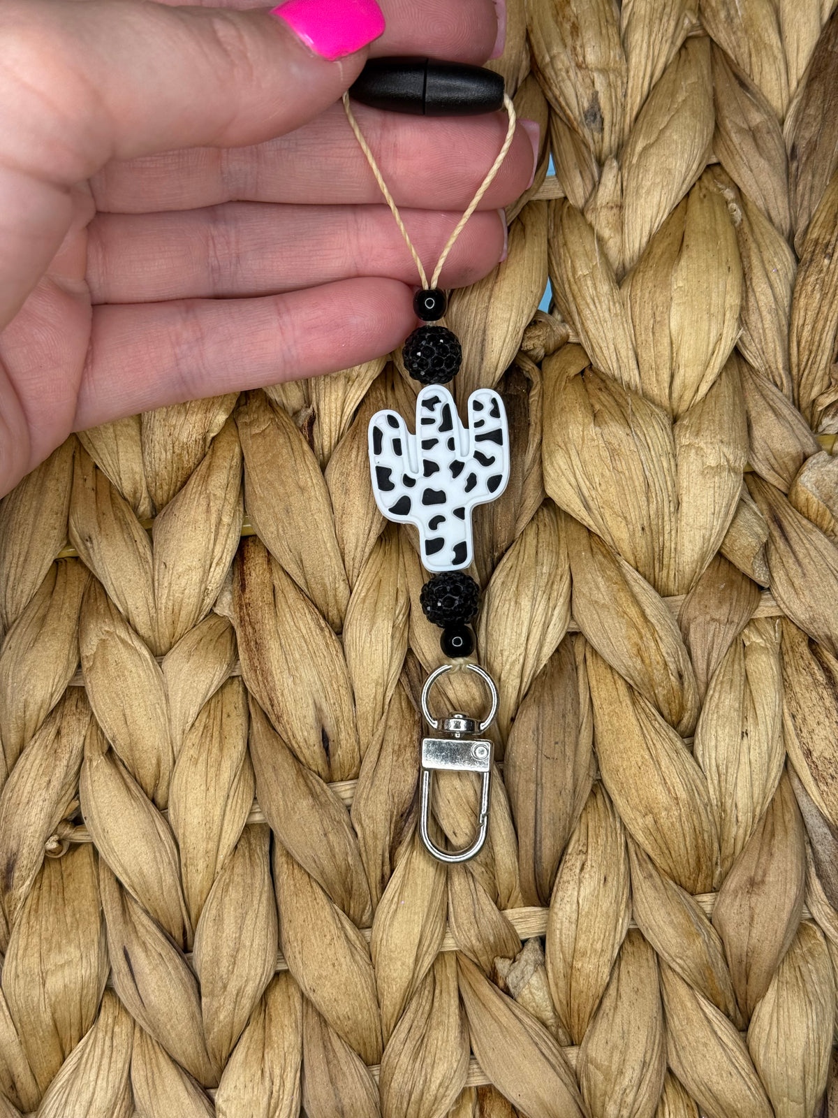 Cowprint Cactus Hanger